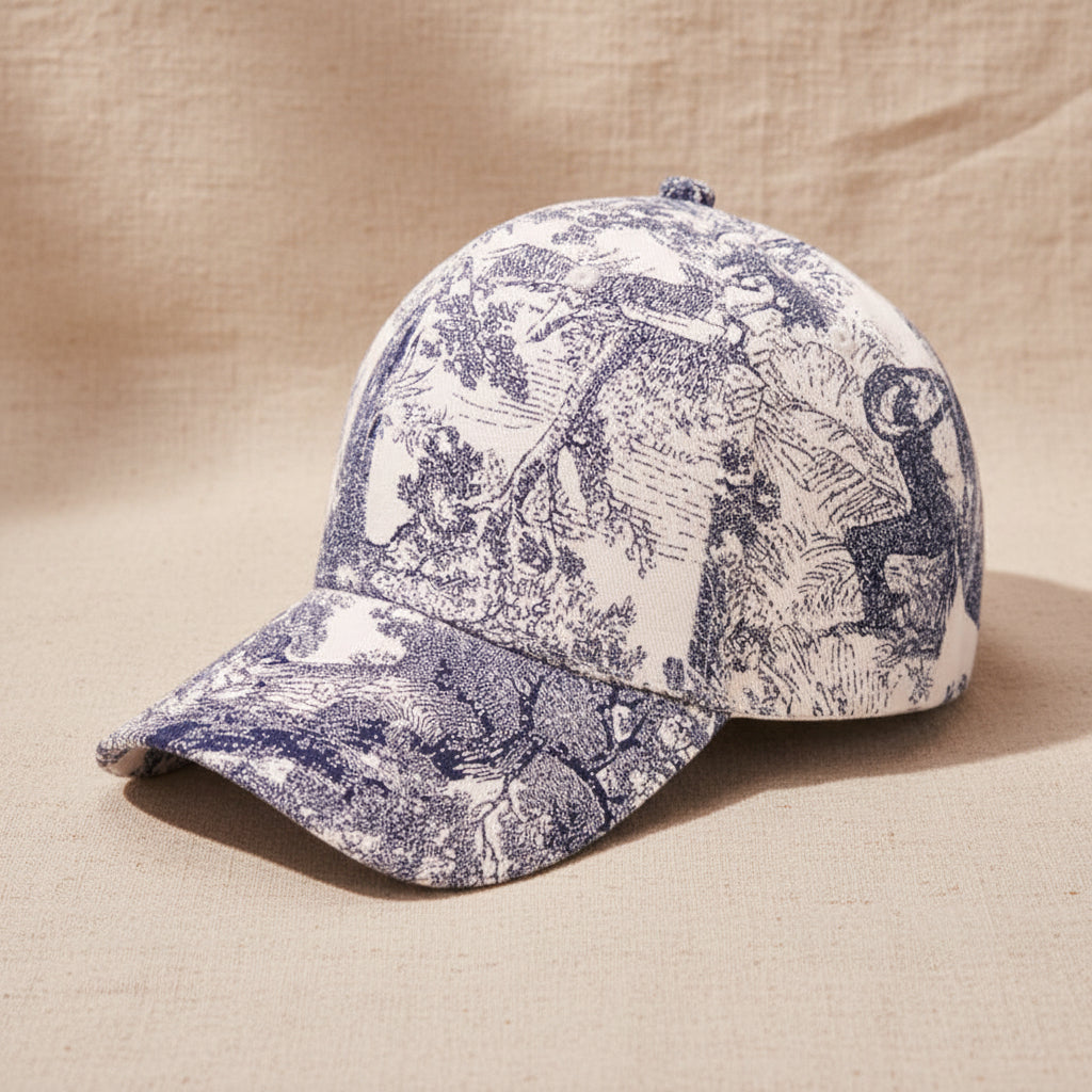 Floral Print Dome Crown Baseball Cap – Unisex One Size