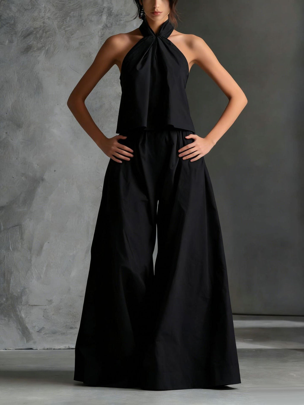 Women's Loose Sleeveless Top & High-Waist Wide-Leg Pants Set – 4 Colors S–XXL