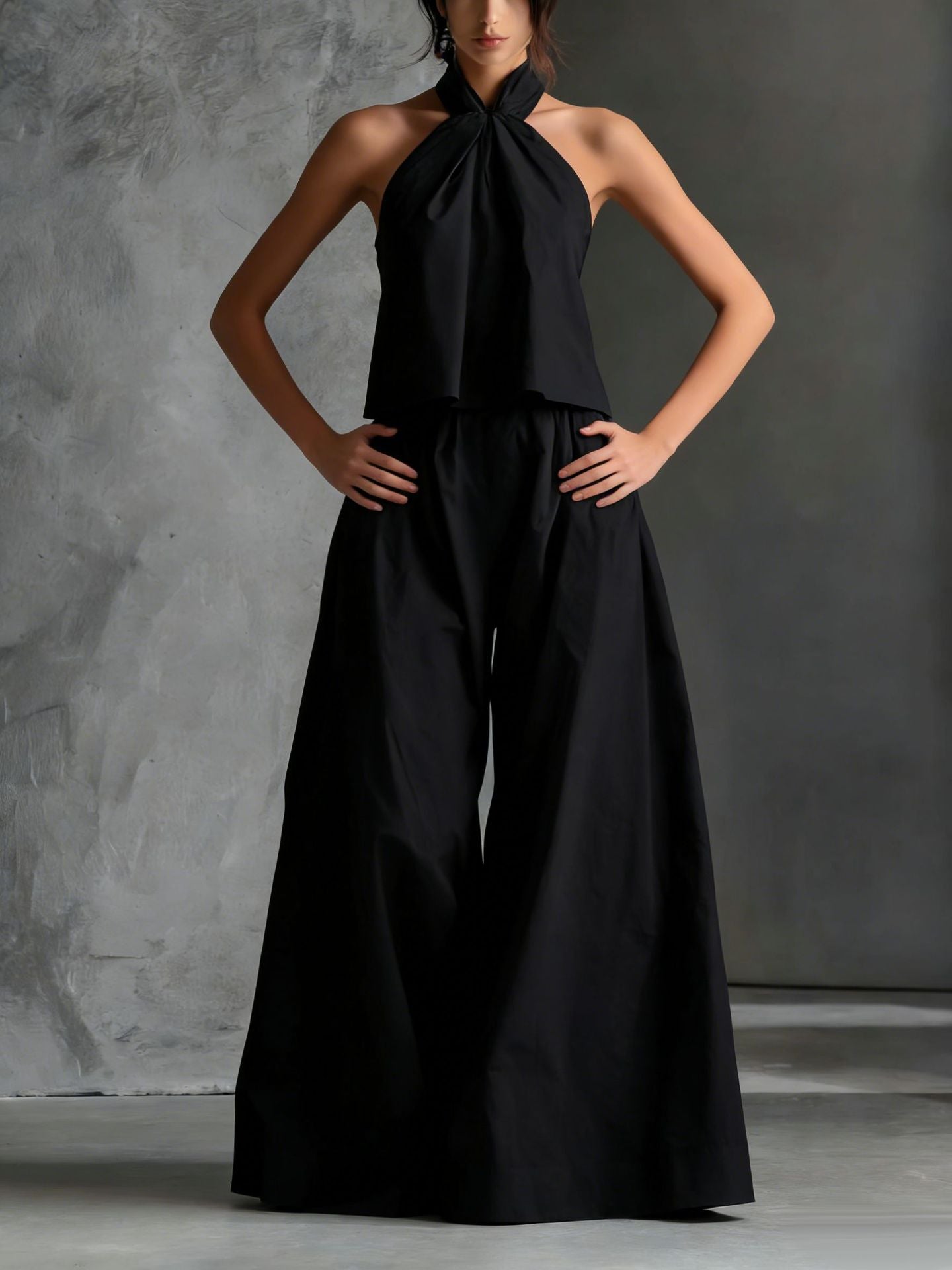 Women's Loose Sleeveless Top & High-Waist Wide-Leg Pants Set – 4 Colors S–XXL