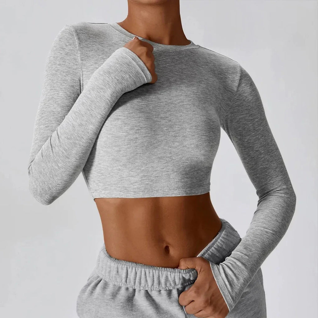 🧘‍♀️ Women’s Slim Fit Long Sleeve Yoga Top