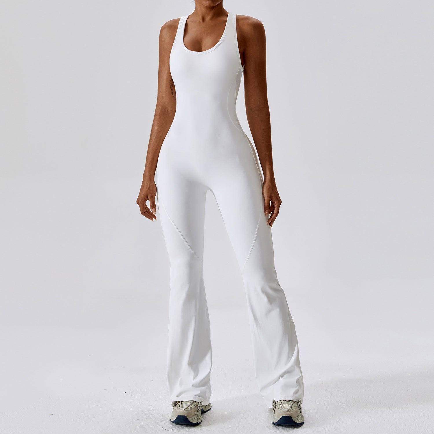 Women's Sleeveless Slim-Fit Long Pants Jumpsuit – Casual Sport Style