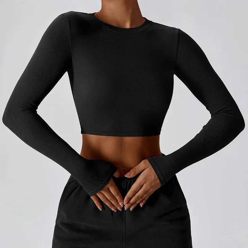 🧘‍♀️ Women’s Slim Fit Long Sleeve Yoga Top