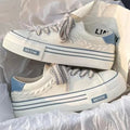Women’s Platform Canvas Chunky Sneakers – Height Increasing Trainers