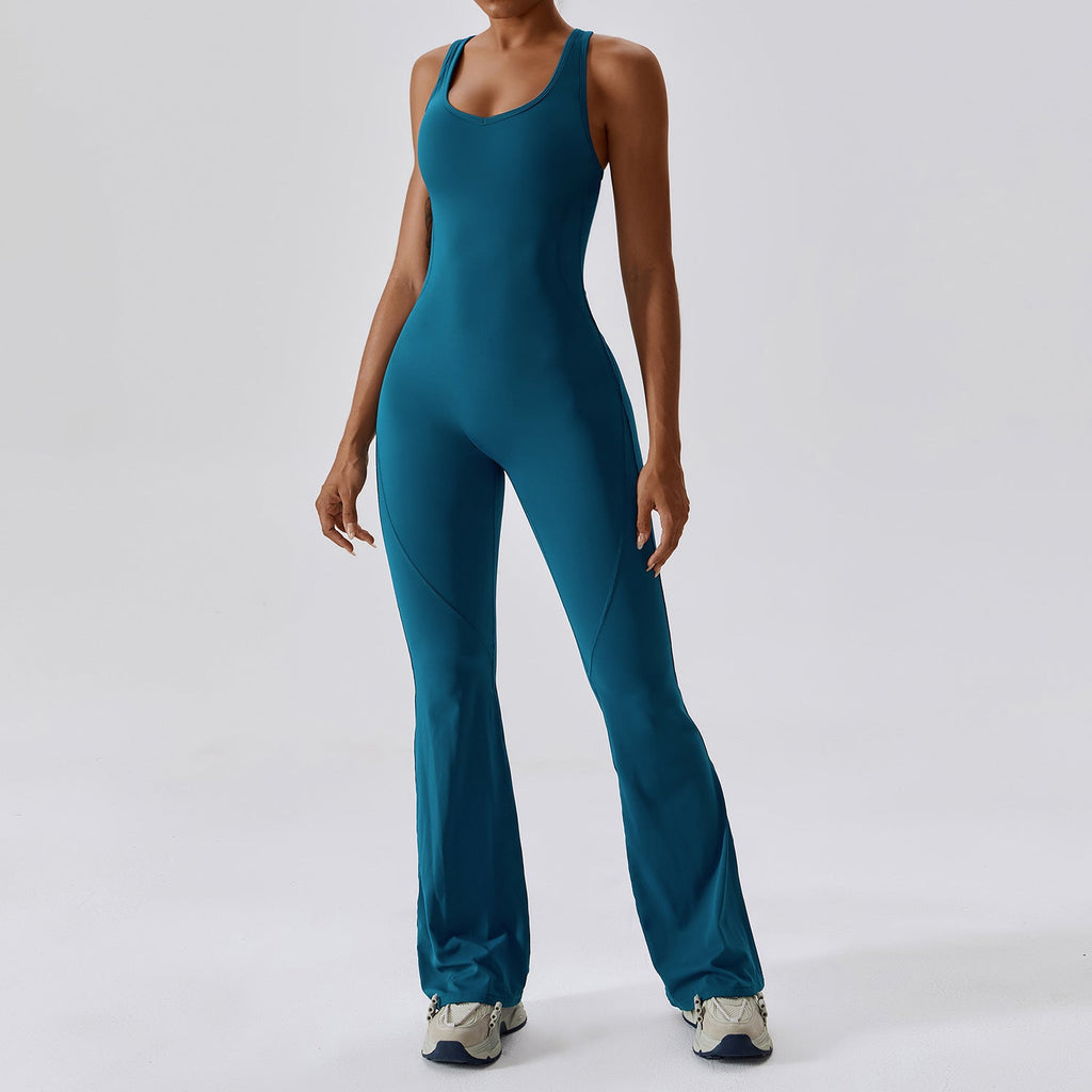 Women's Sleeveless Slim-Fit Long Pants Jumpsuit – Casual Sport Style