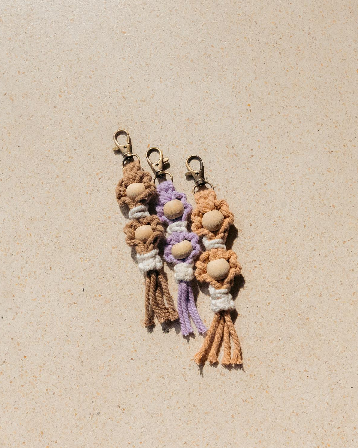 Flora Macrame Keychain