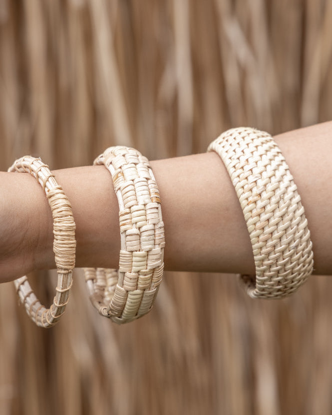 Statement Checker Weave Bangle