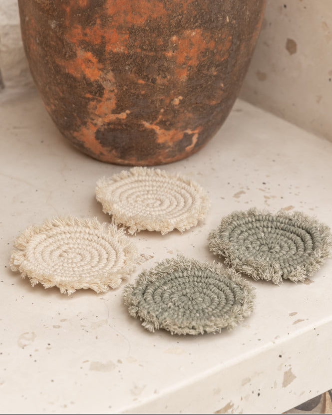 Natural Mixed Coaster Set