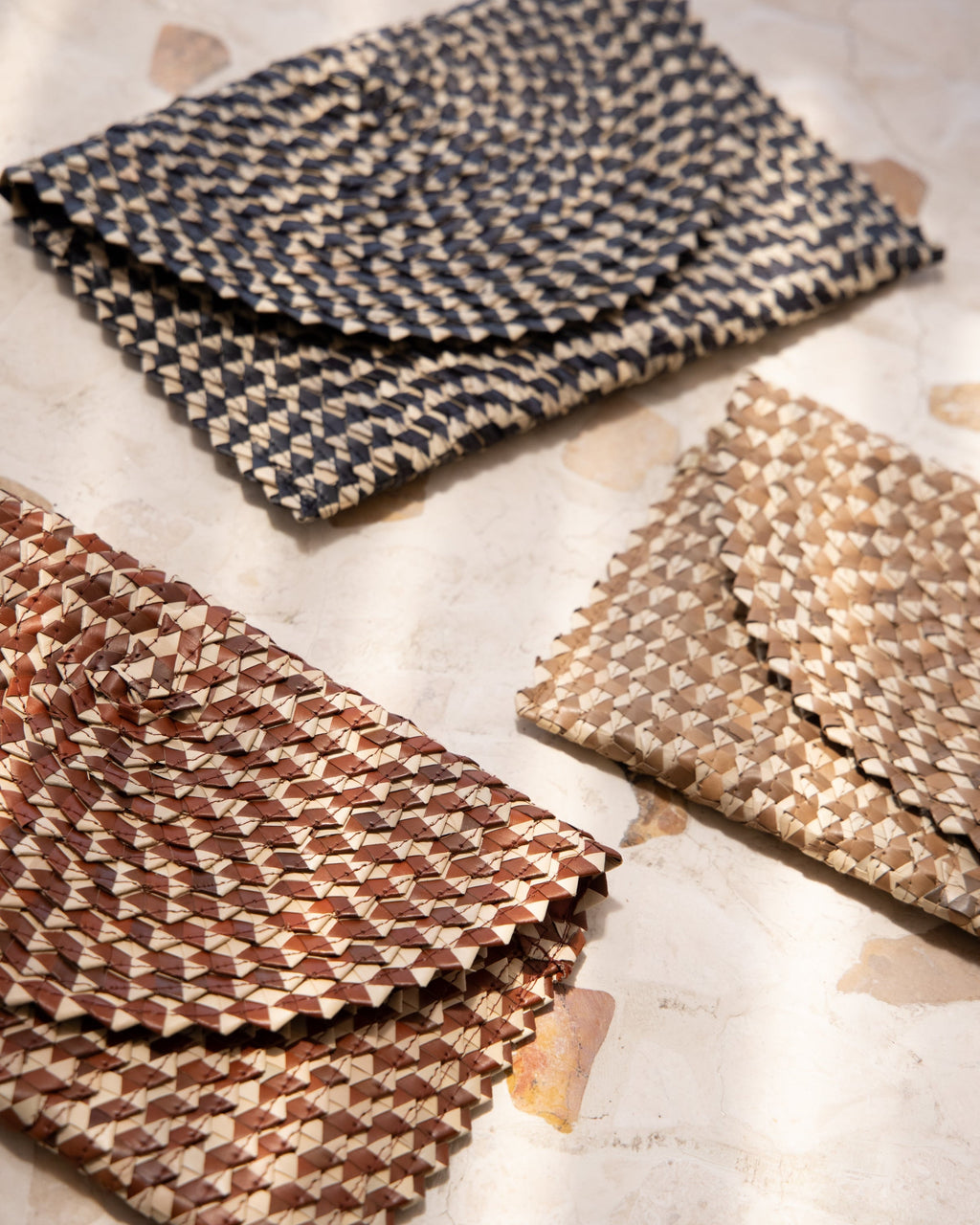 Ombre Rattan Clutch