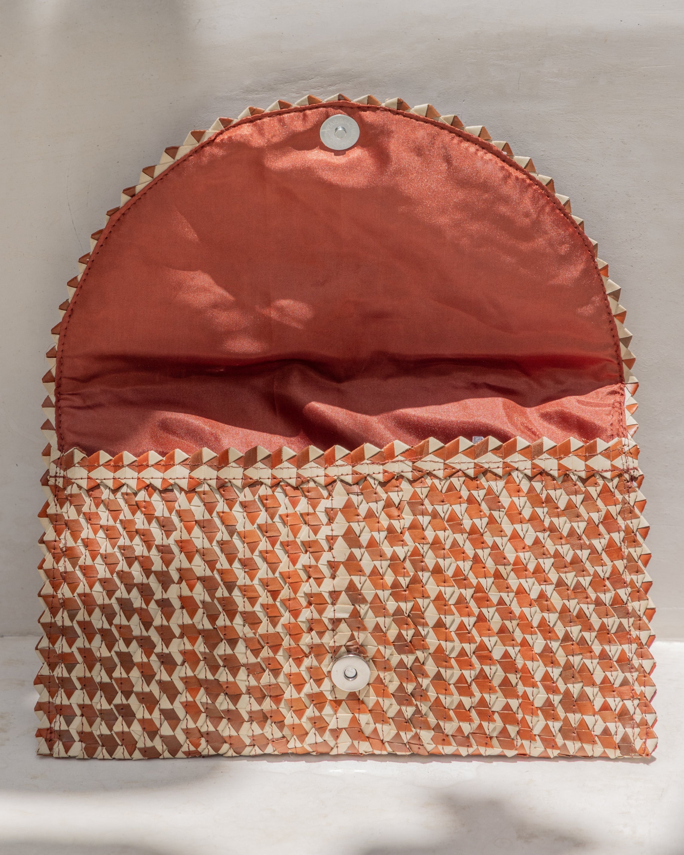 Ombre Rattan Clutch