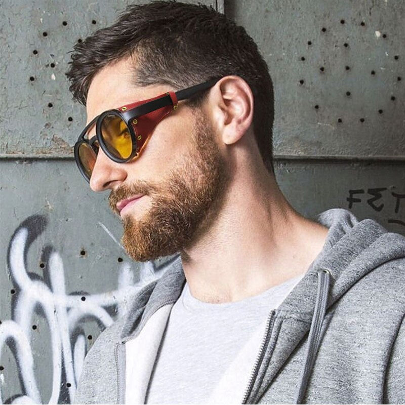 Steampunk Sunglasses Brand Design Round Sunglass