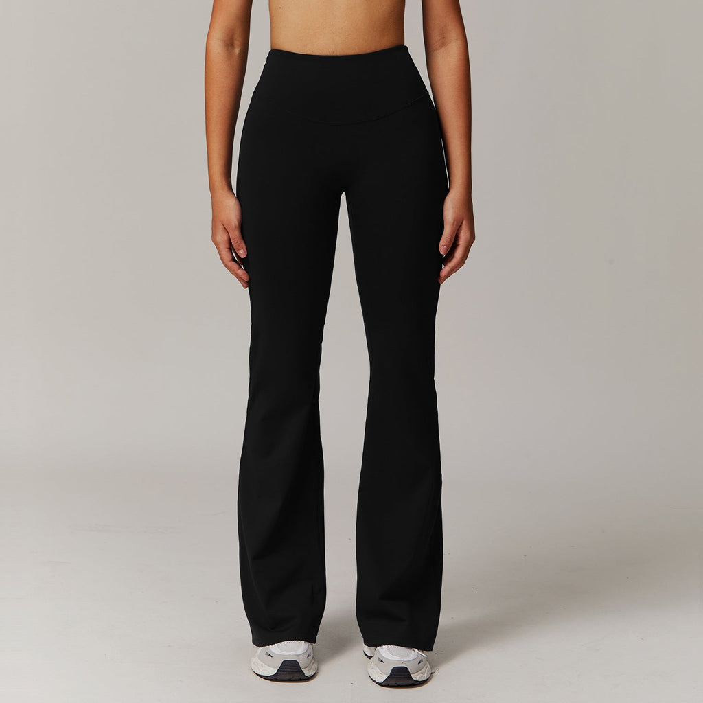 Women's High-Waist Flared Fitness Pants – Running Sport Trousers
