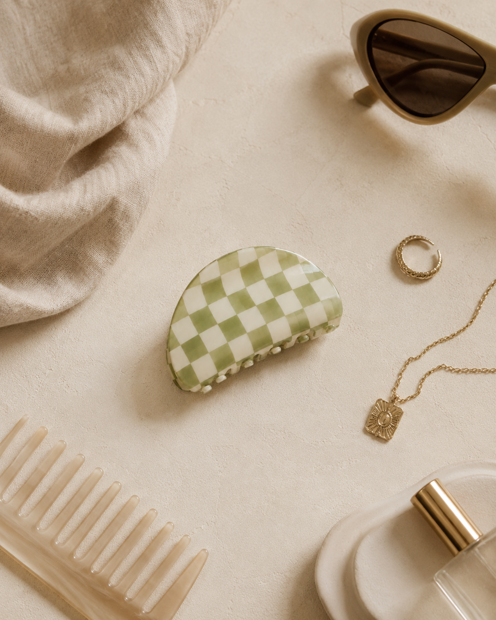 Checkered Hair Clip