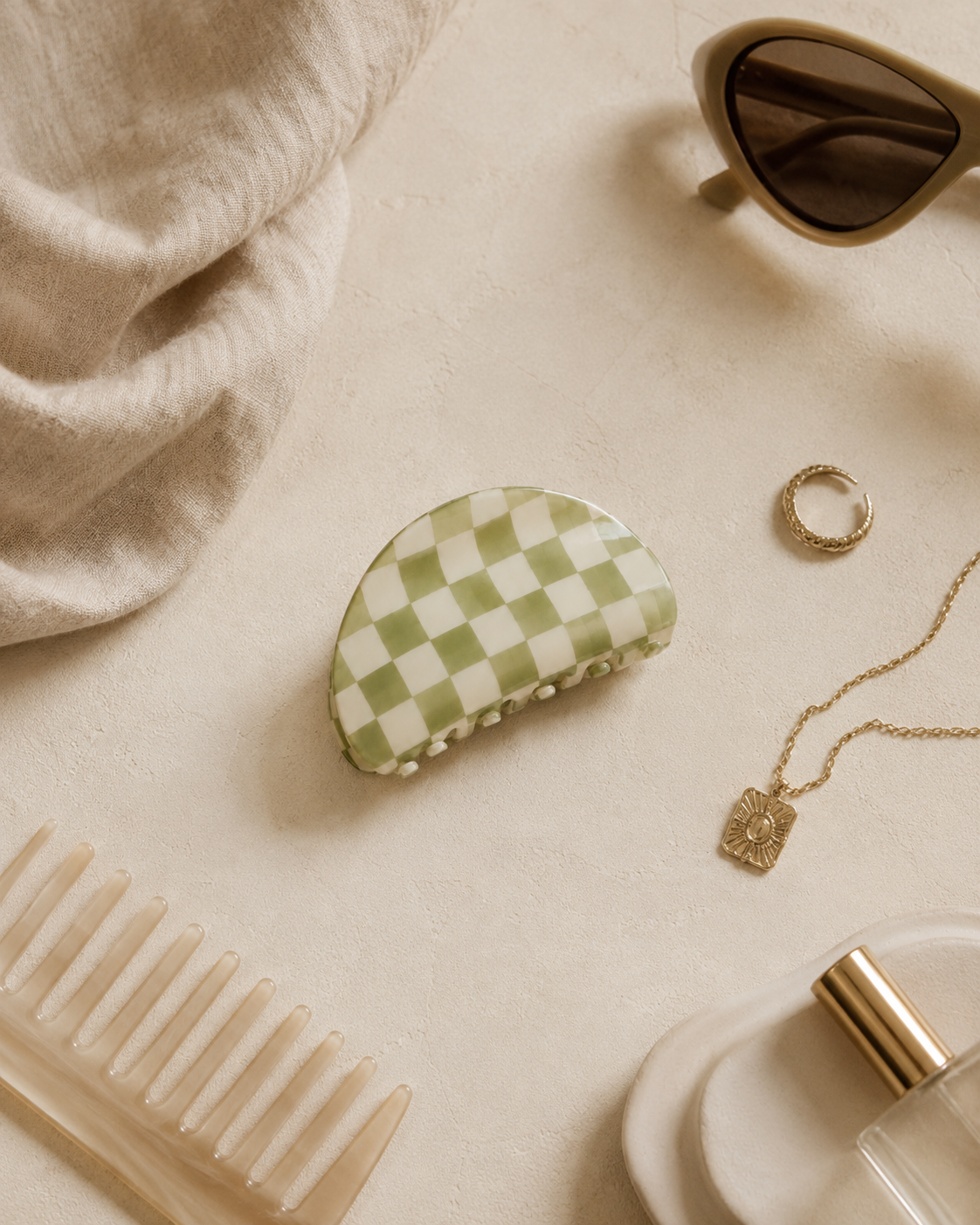 Checkered Hair Clip