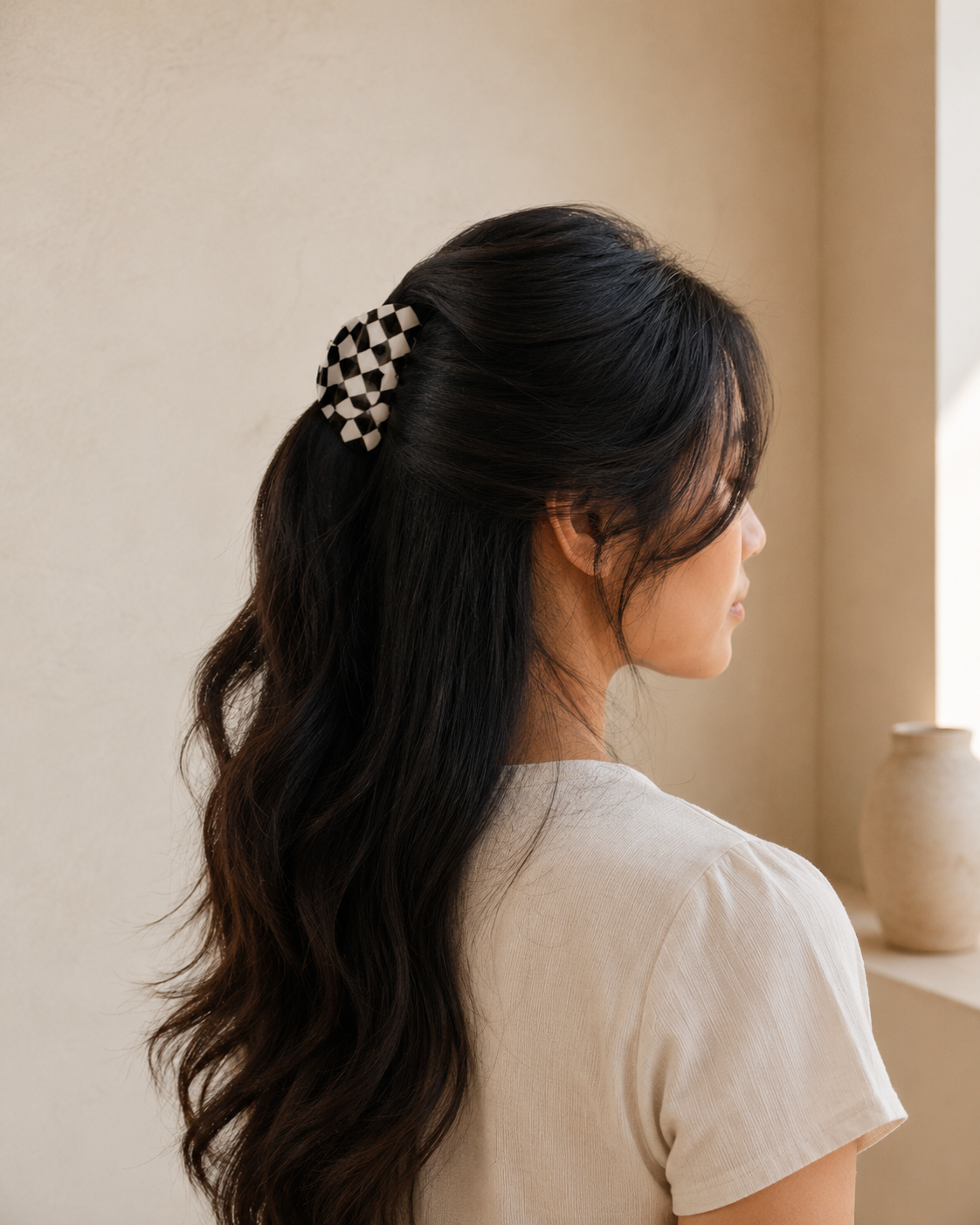 Checkered Hair Clip