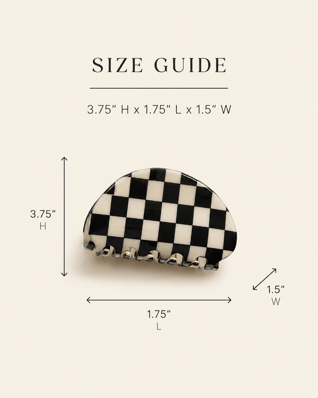 Checkered Hair Clip