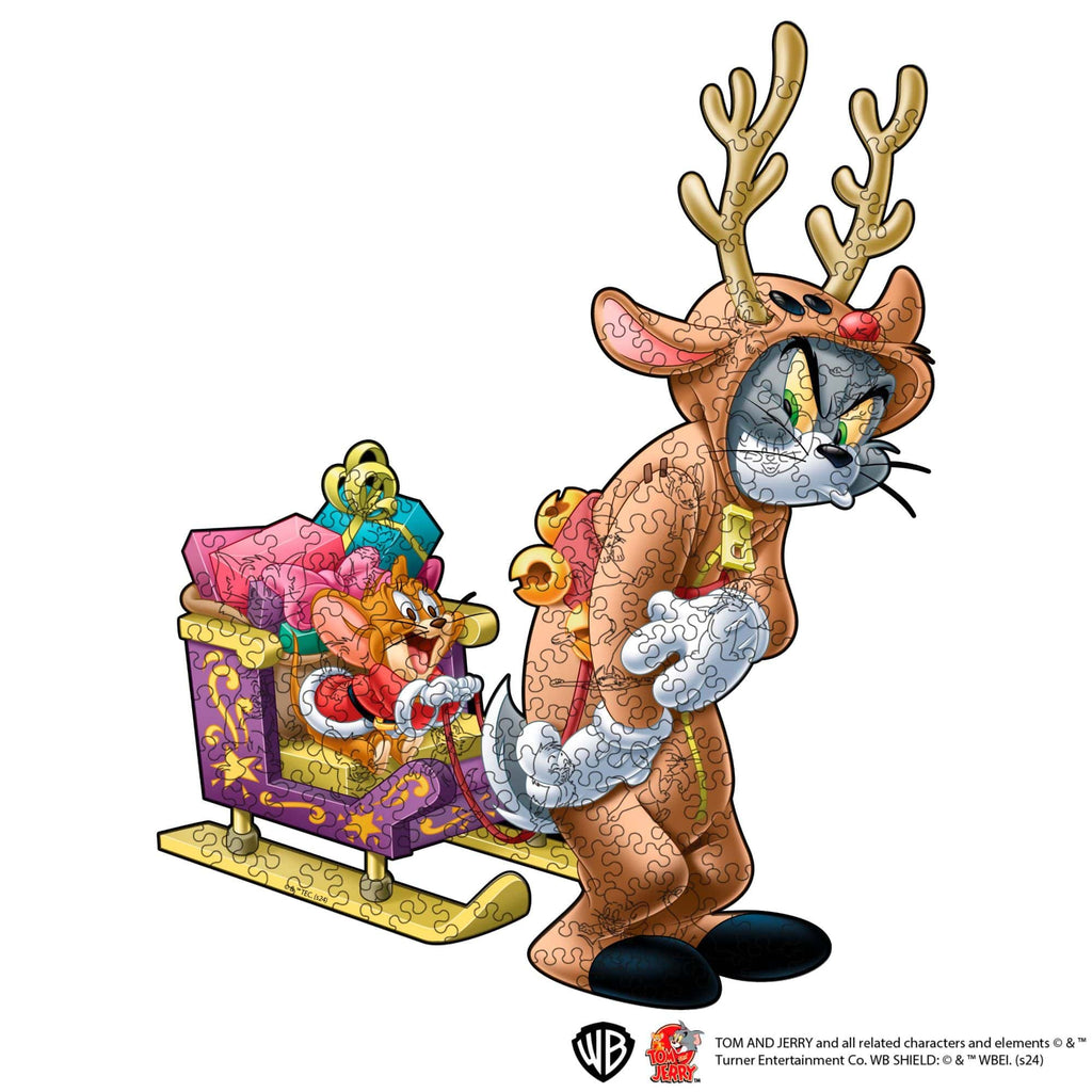 Wooden jigsaw puzzle Tom & Jerry™ – Christmas Edition