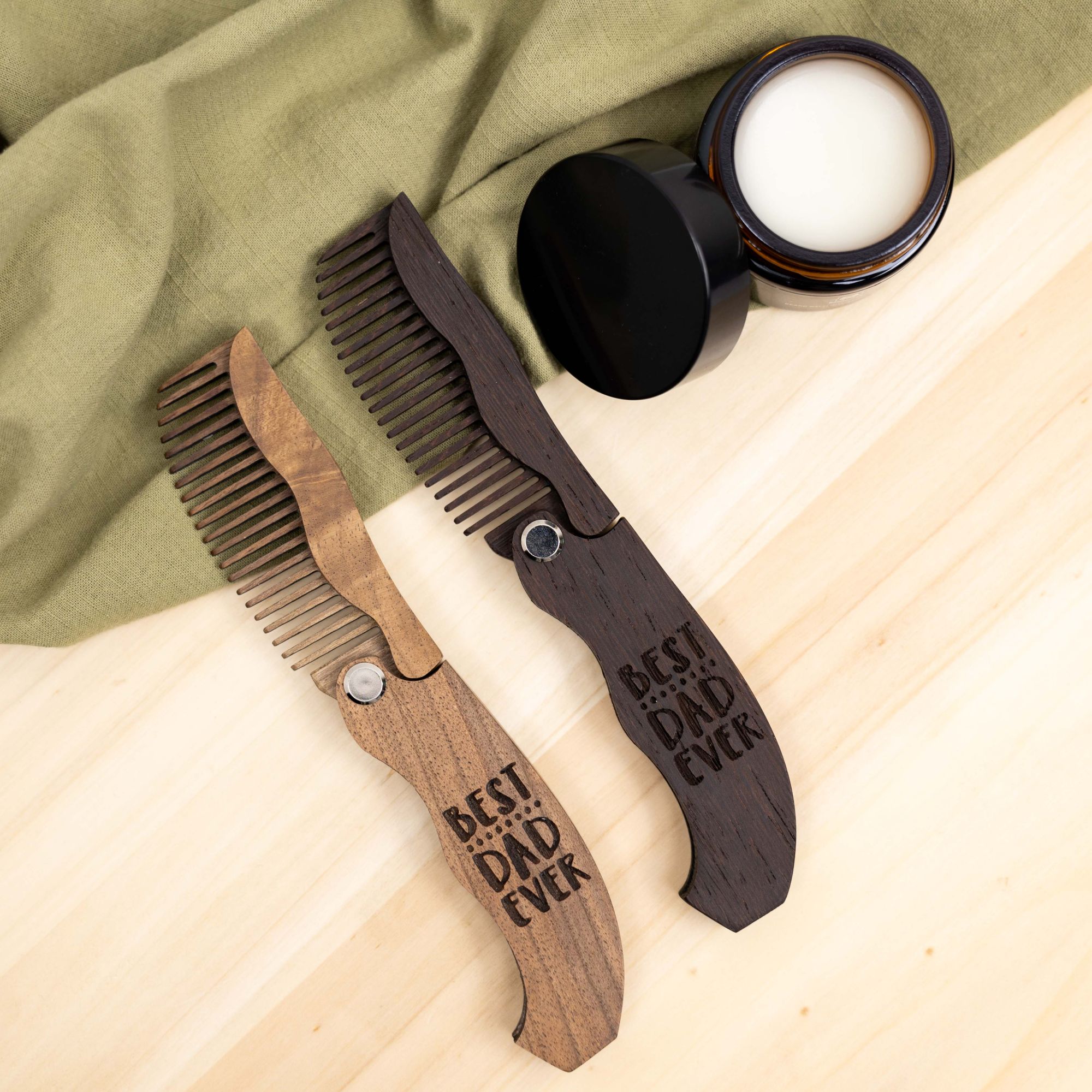 Wooden Beard Comb - Best dad ever