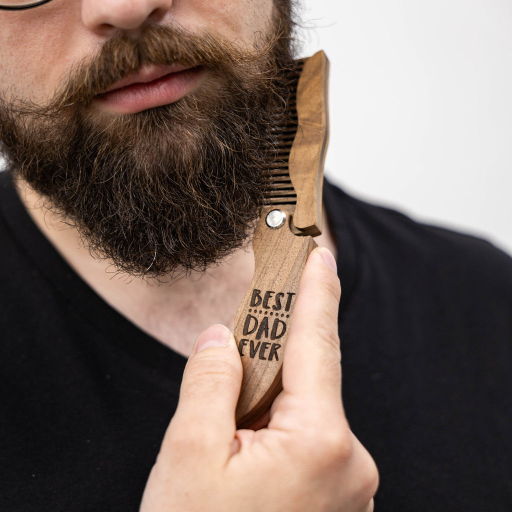 Wooden Beard Comb - Best dad ever