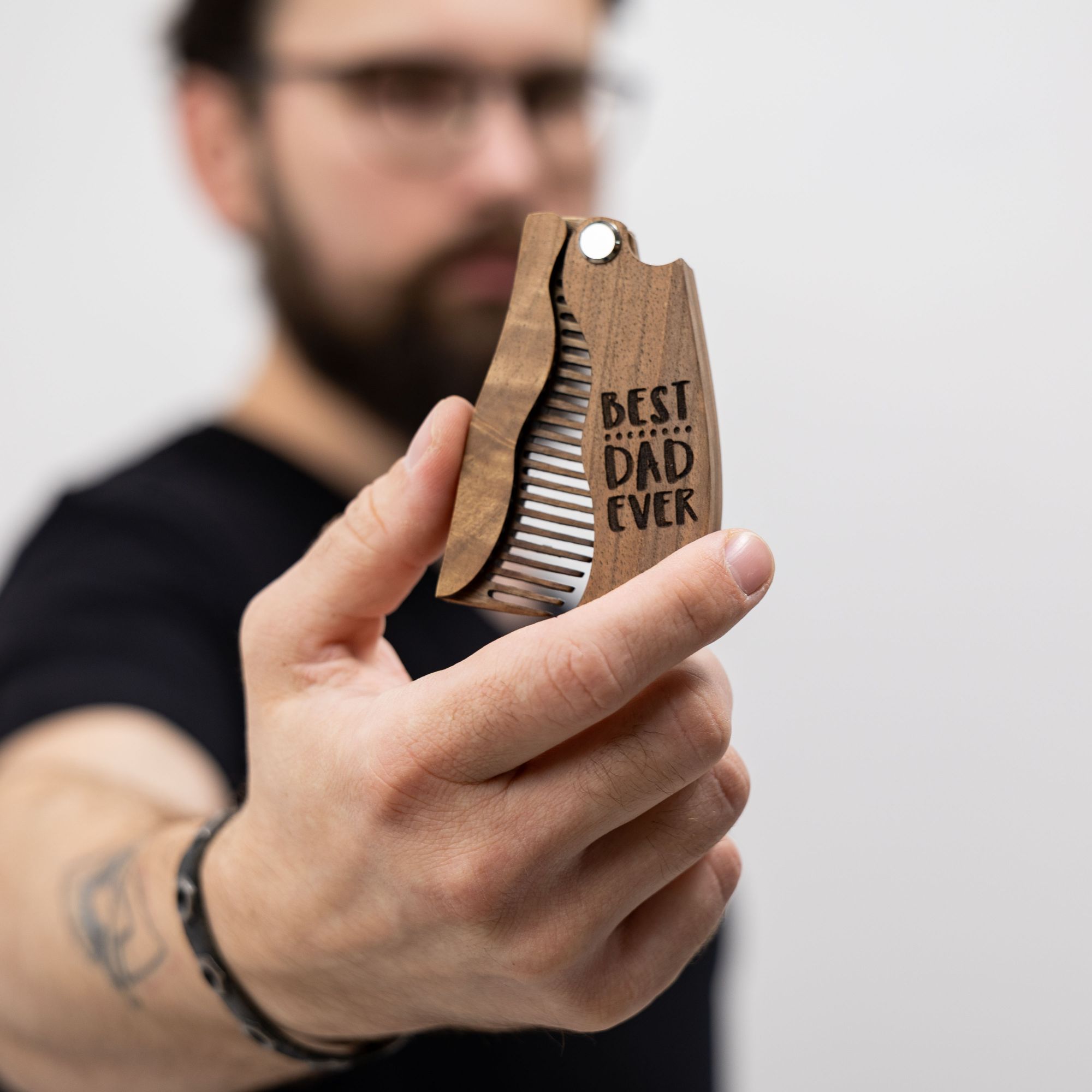 Wooden Beard Comb - Best dad ever