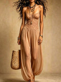 Women's Camisole Strap Loose Wide-Leg Jumpsuit | Casual Everyday Jumpsuit in 5 Colors