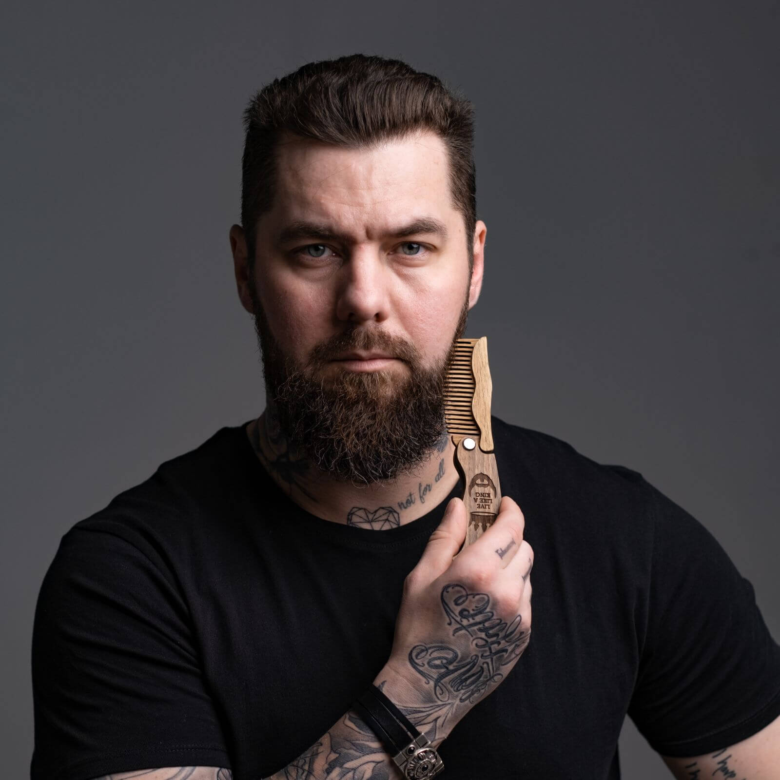 Wooden Beard Comb - Live Like a King