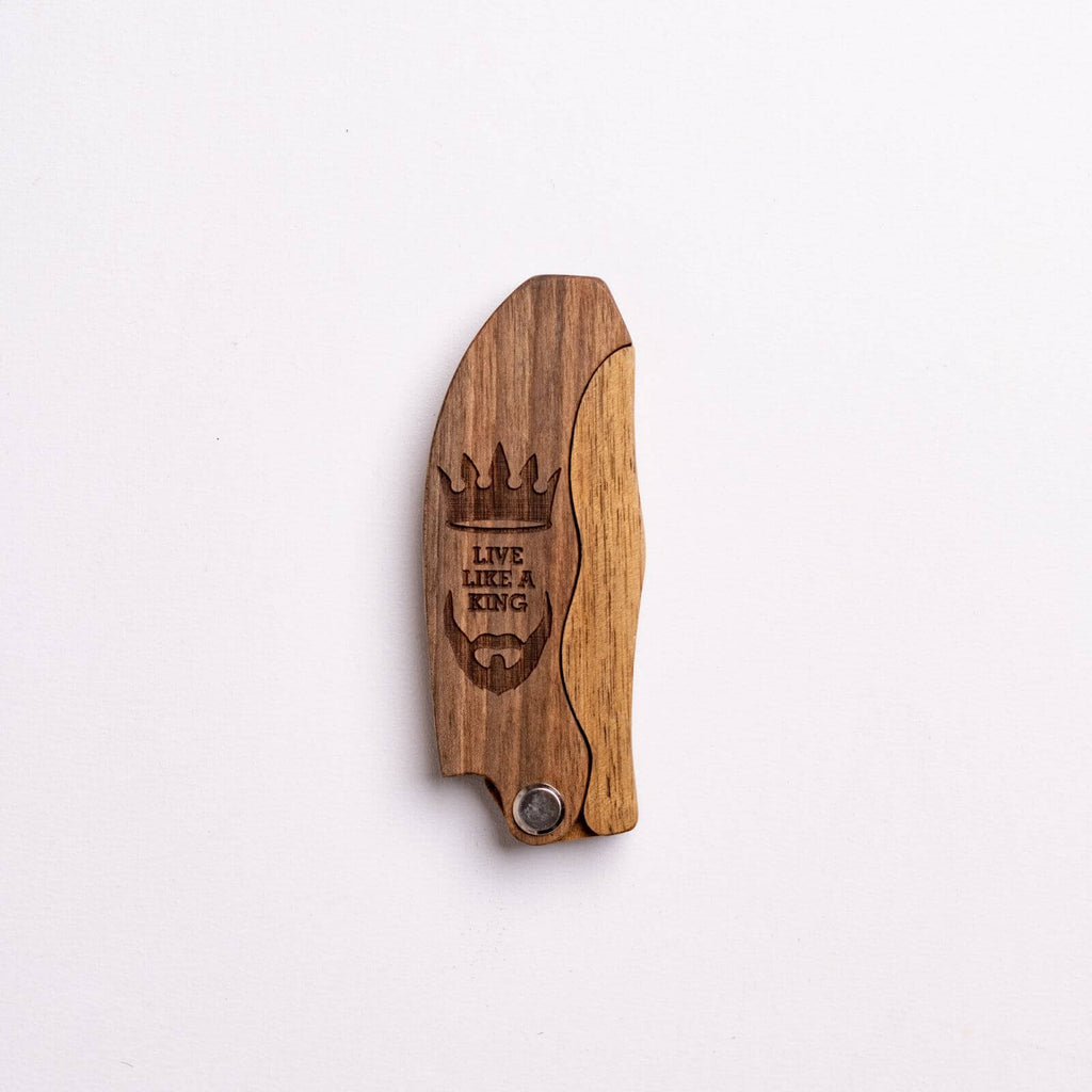 Wooden Beard Comb - Live Like a King