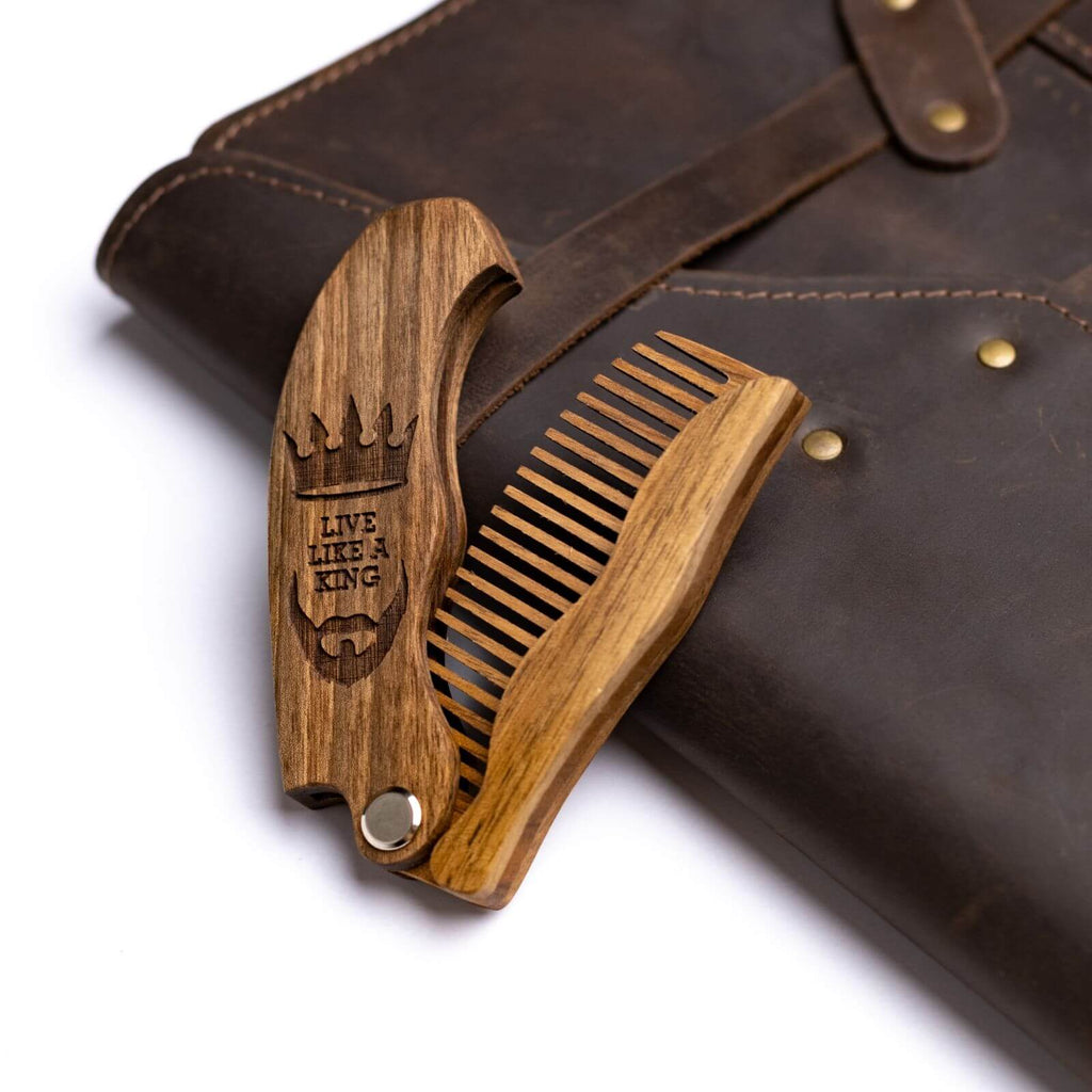 Wooden Beard Comb - Live Like a King