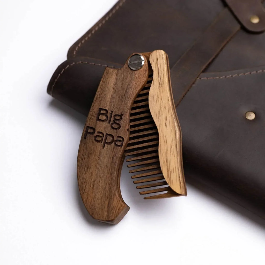 Wooden Beard Comb -Love is 🔥