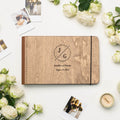 Wooden Album with Leather - Circle (horizontal)