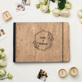 Wooden Album with Leather - Honeycomb (horizontal)