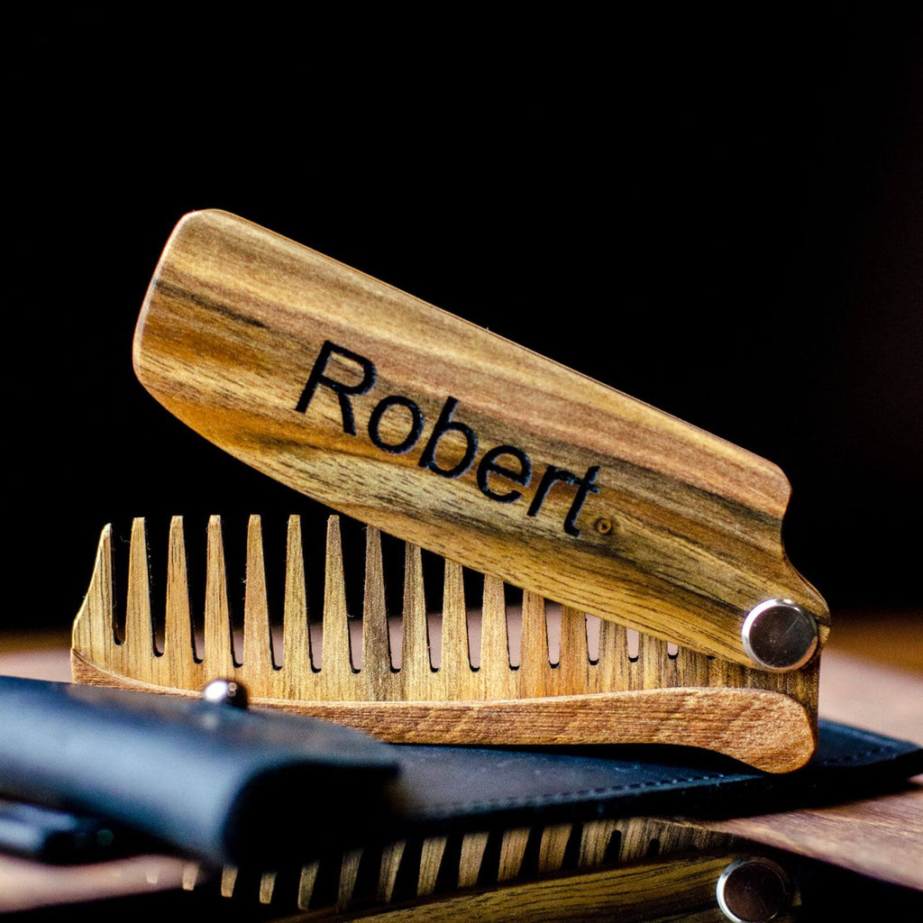 Wooden Beard Comb - Love is