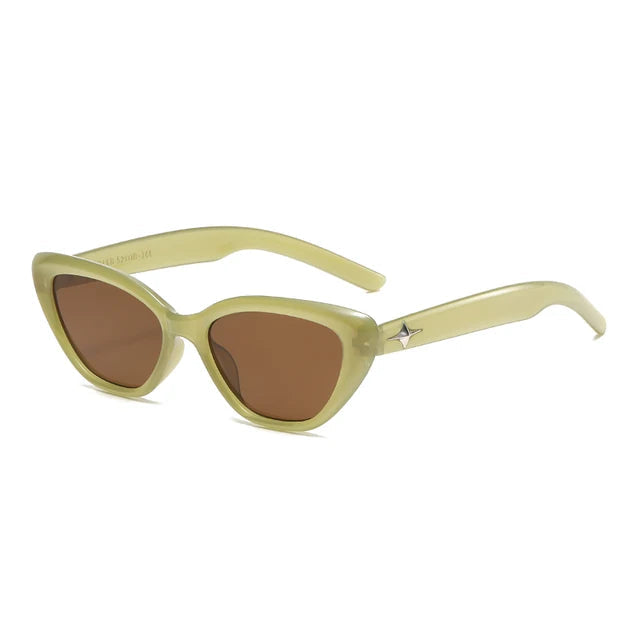 Fashion Cat Eye Sunglasses Women Men Classic Rice Nail Design