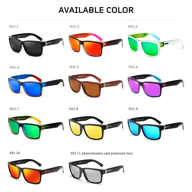 Men's Polarized Sport Sunglasses – UV400 Square Frame
