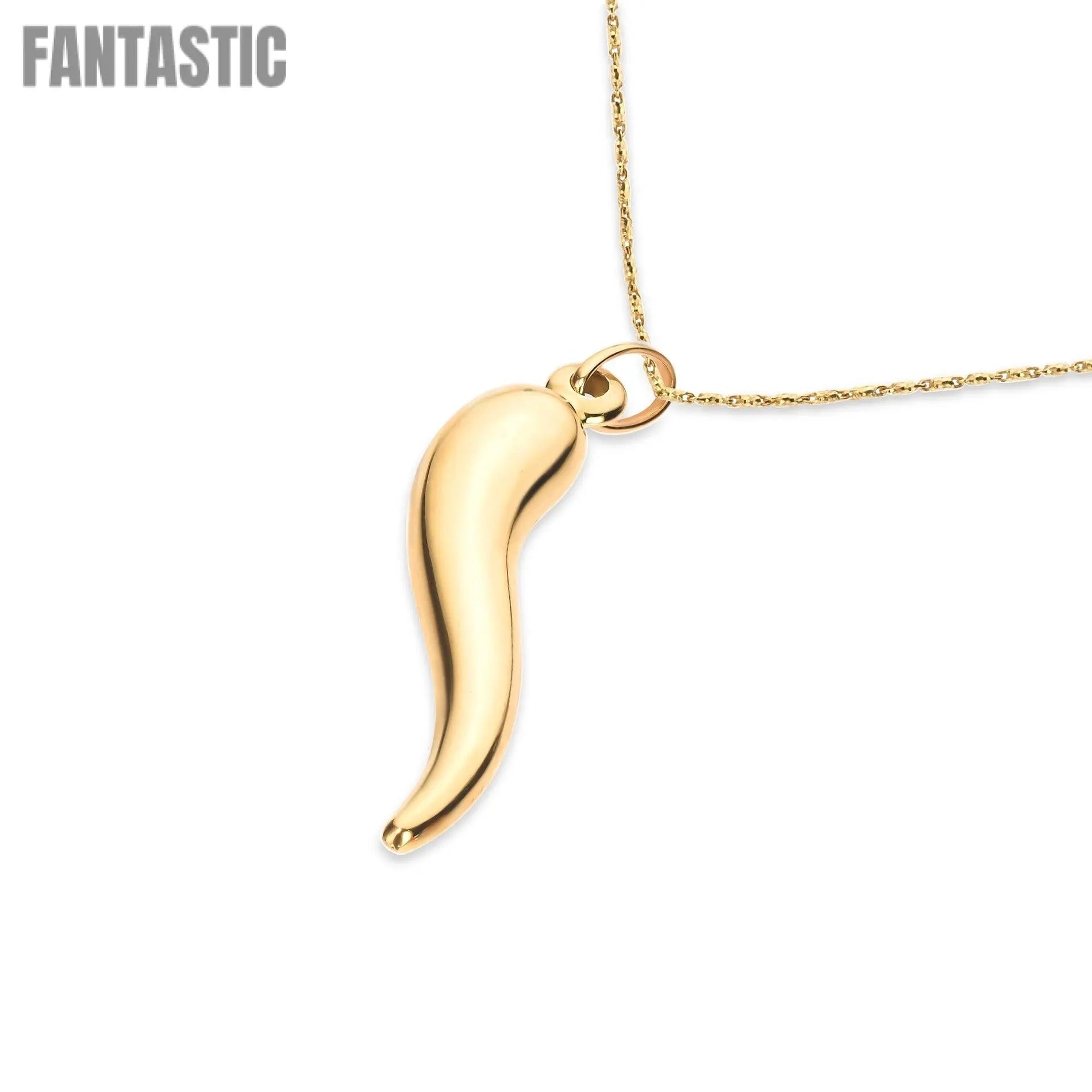14K Gold Cornicello Italian Horn Pendant