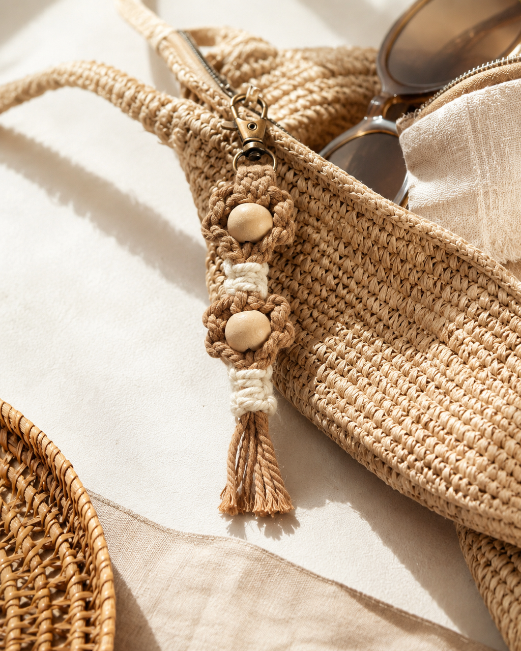 Flora Macrame Keychain