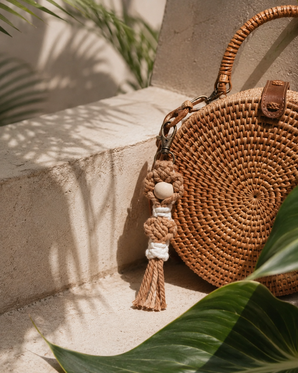 Flora Macrame Keychain