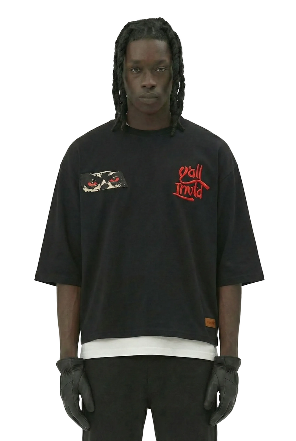 MIESHA SN/ Jersey 3/4 Sleeve Crop Top Tee