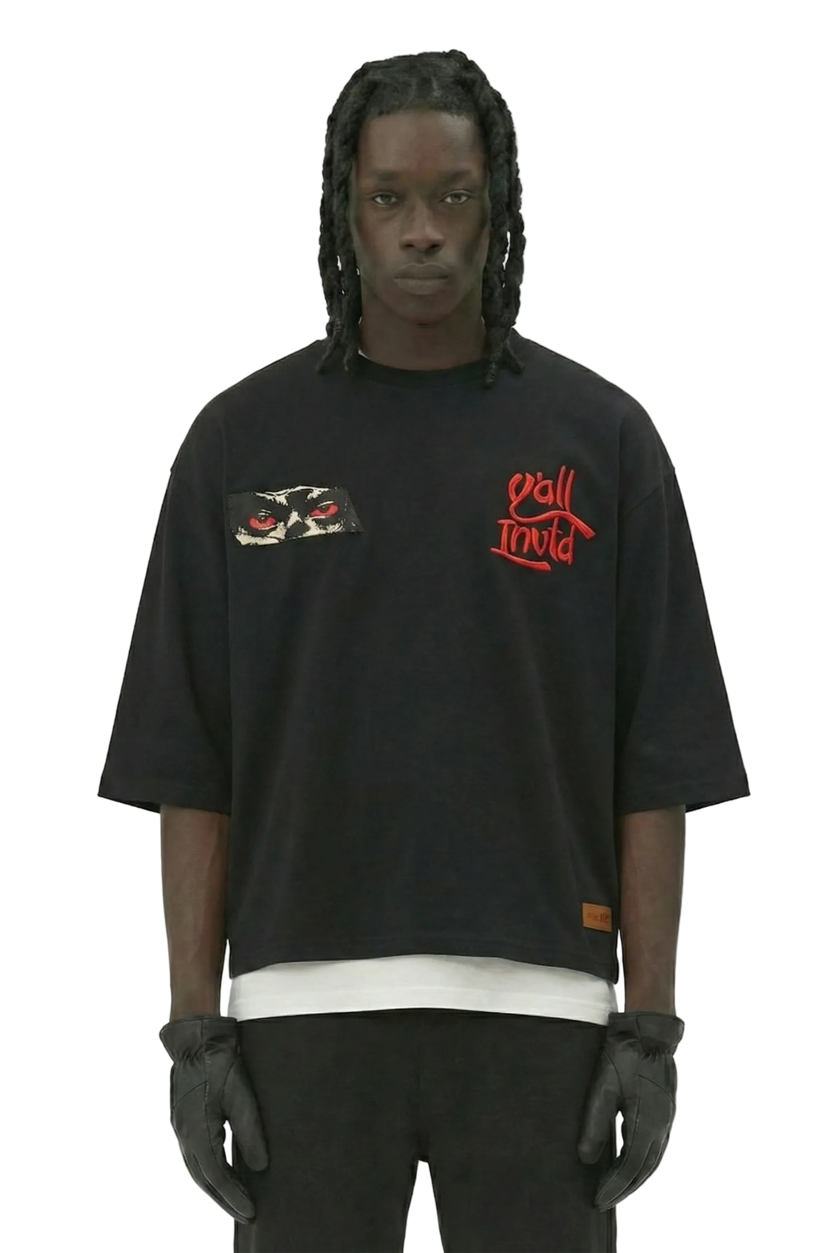 MIESHA SN/ Jersey 3/4 Sleeve Crop Top Tee