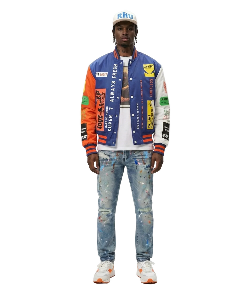 UNNEA Padded Nylon Bomber Jacket