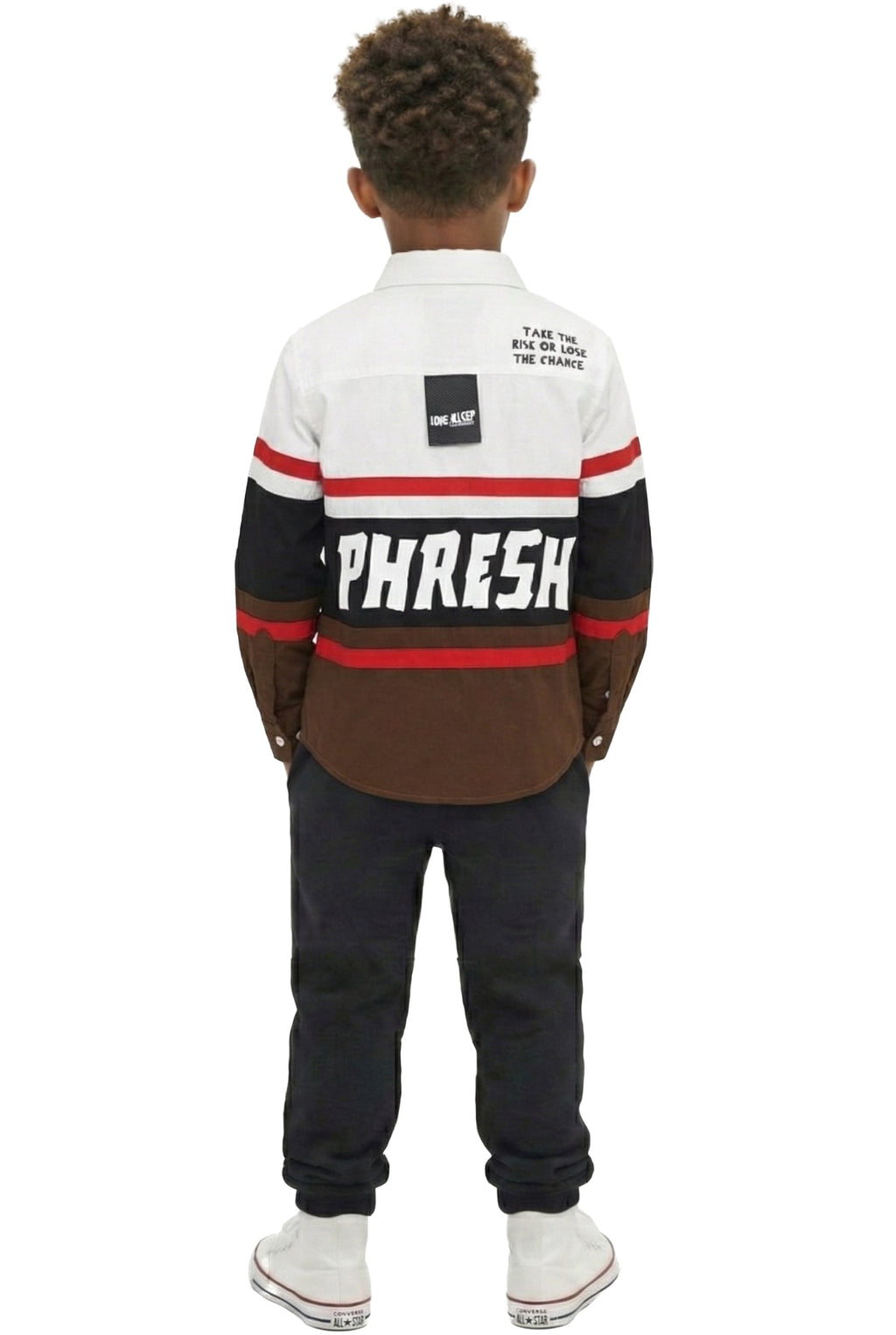 TINSEL Kid's Premium Twill Shirt With Multi Color Cut-blocks