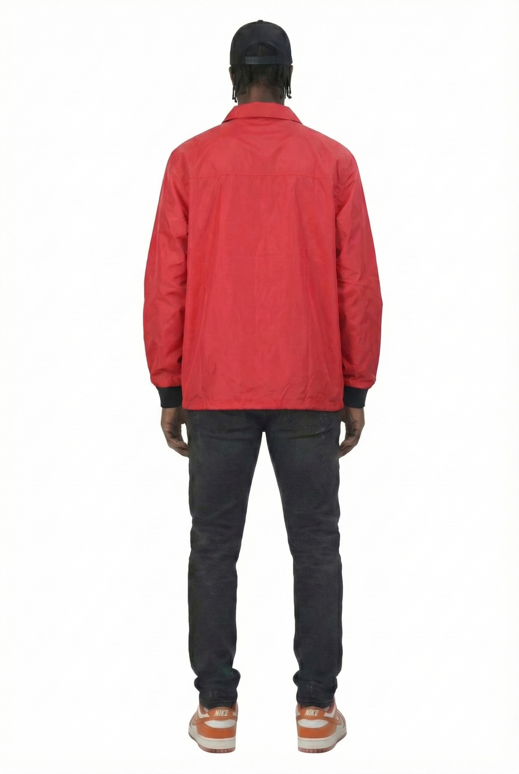 BEXTON Men's premium nylon long sleeve coach jacket with multi patches