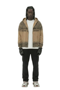 ERIN French Terry Long Sleeve Crop Top Full Zip Hoodie