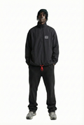 JOSH Men's premium crispy nylon long sleeve half zip pullover jacket