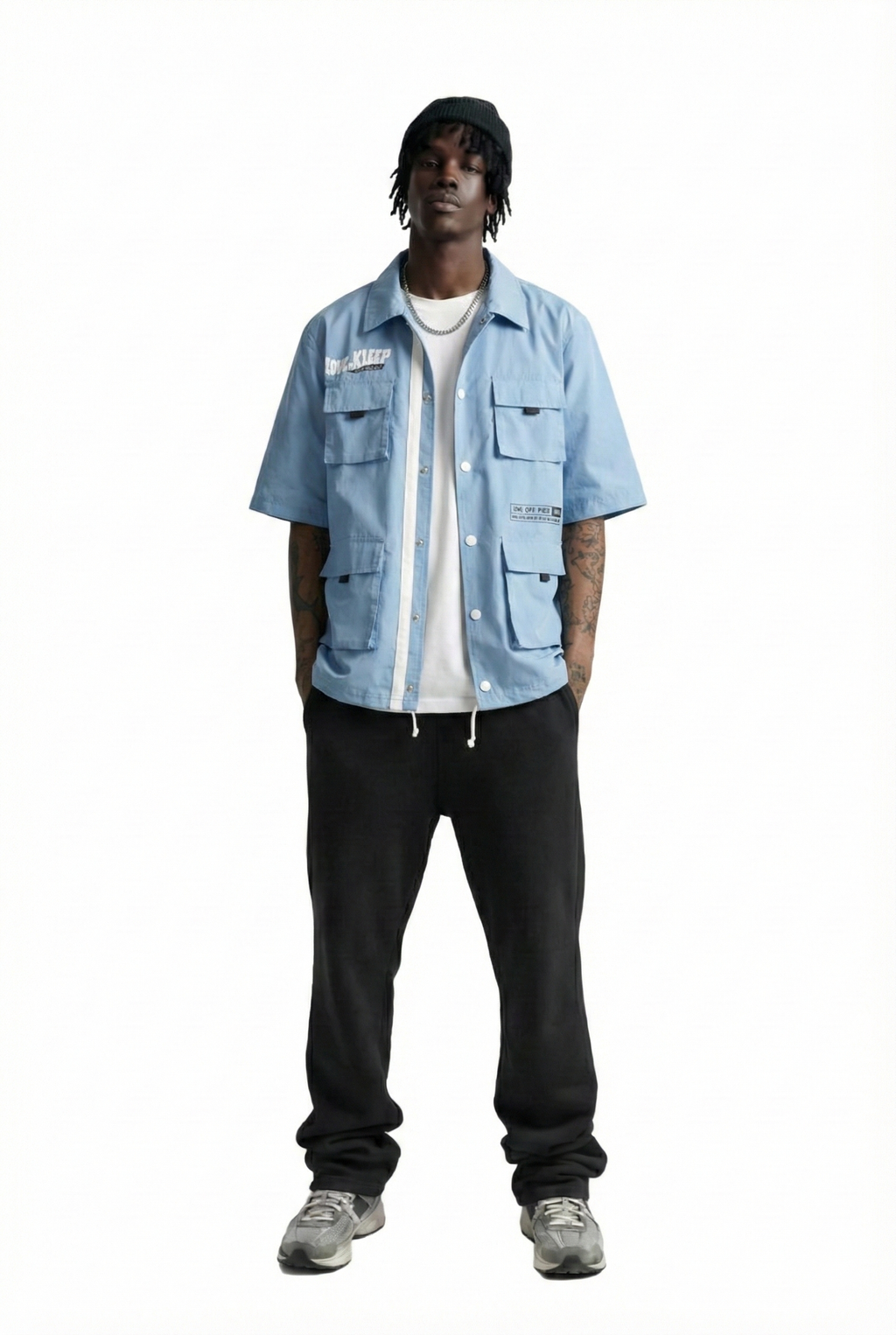 Kloud Men's premium crispy nylon short sleeve coach jacket