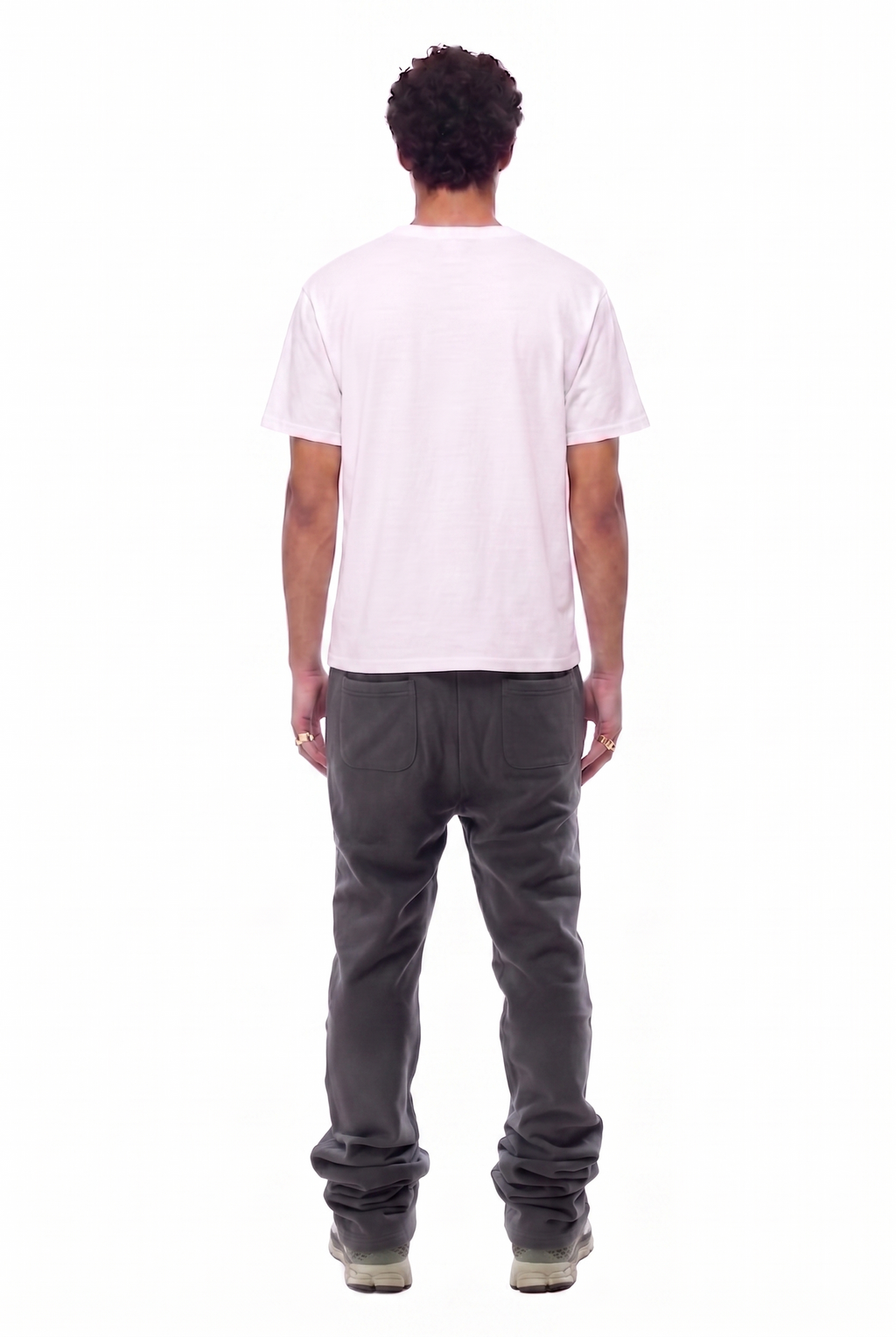 CINDER Washed French Terry Stacked Jogger Pants