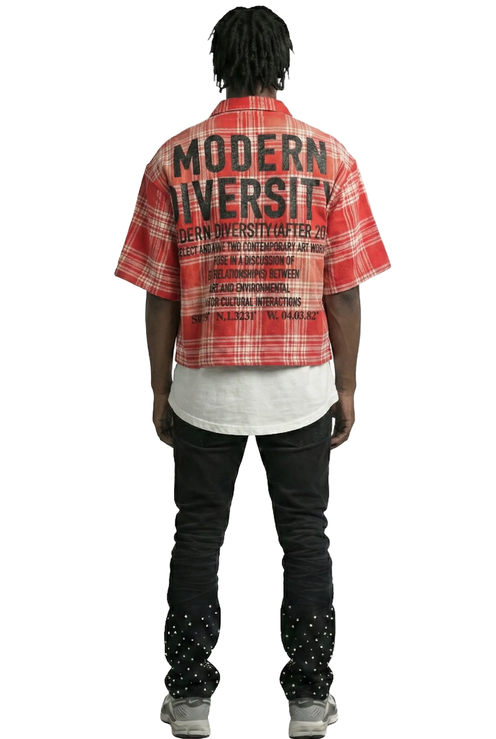 New Liade Washed Flannel Crop Top Button Down Shirt