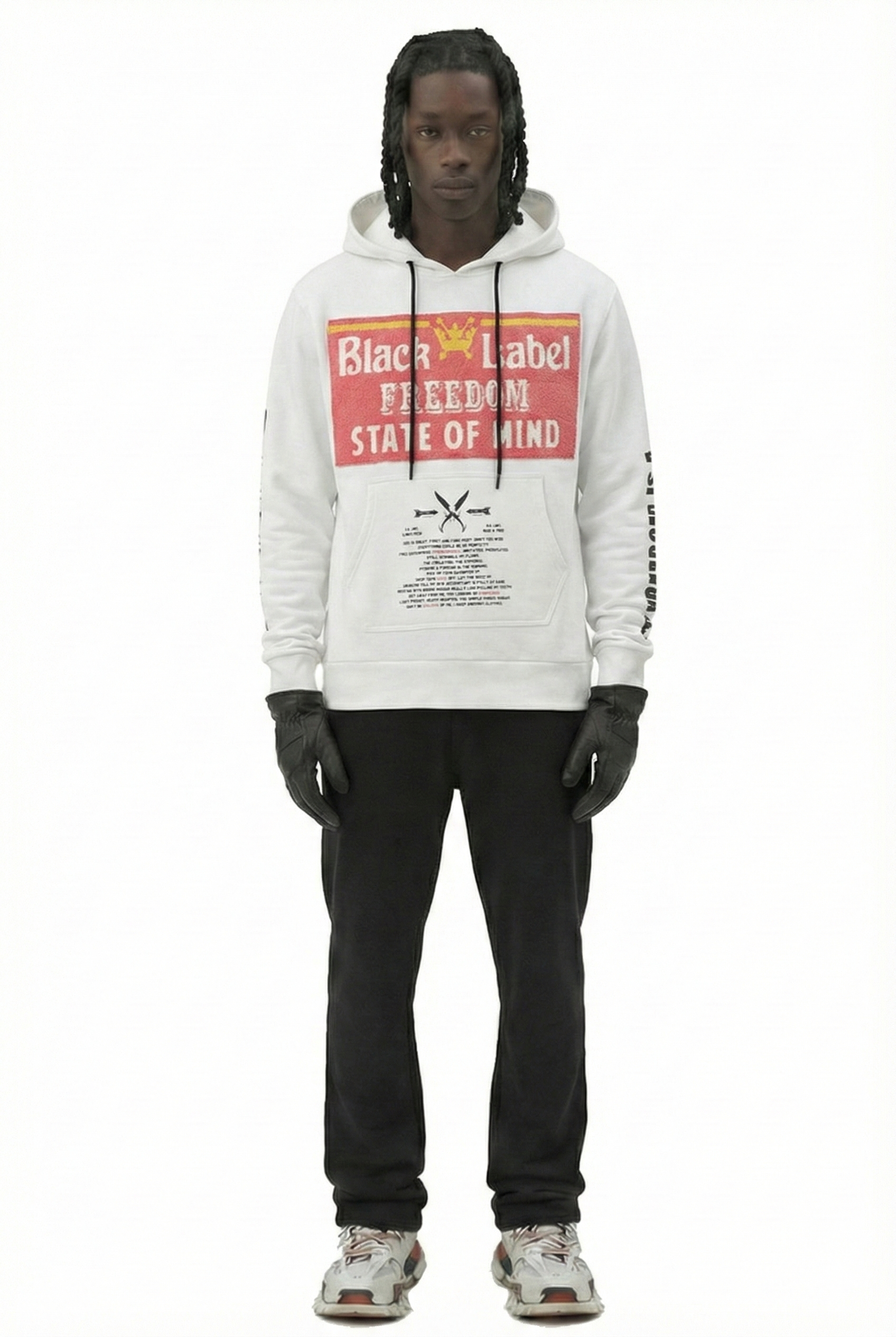 KLEEP Men's Premium French Terry Pullover Hoodie with Chenille Patch&Print