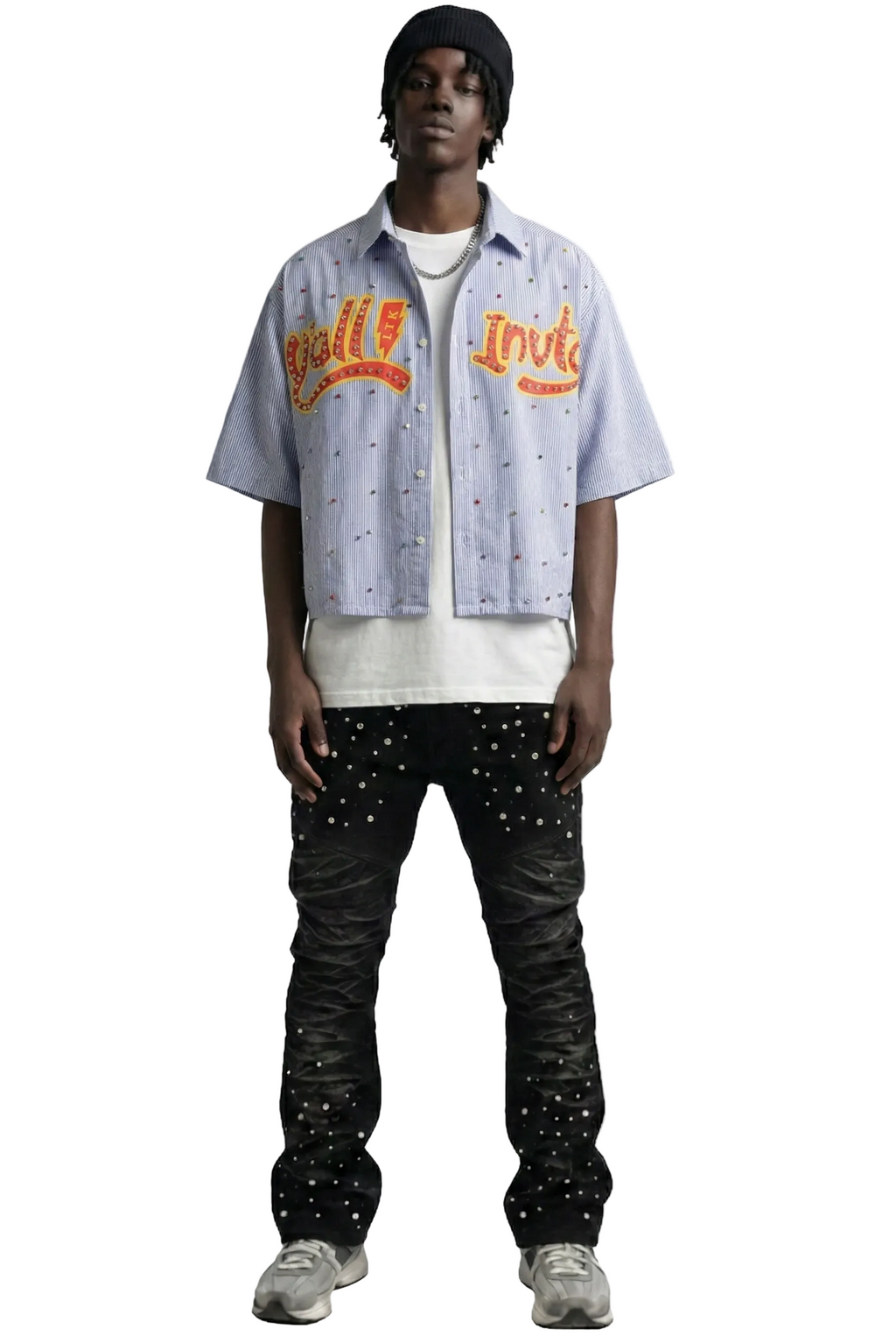 RIA Washed Flannel Crop Top Button Down Shirt