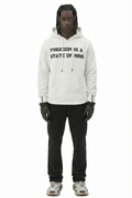 Premium cotton brushed fleece pullover hoodie.
