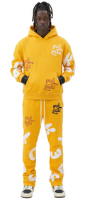 DAFFORD Heavy weight brushed graphic pullover hoodie